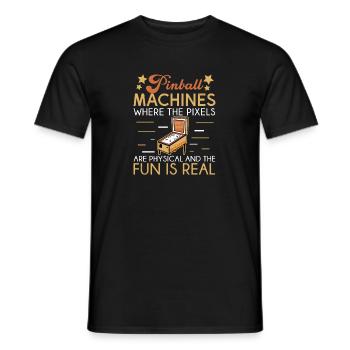 Flipper Fun ist echt lustig Flipper Retro - Männer T-Shirt - Schwarz - Vorne - AI Model Male 178 light (178cm)