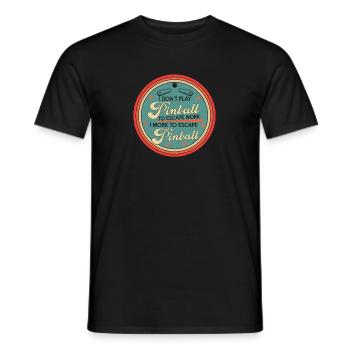 Pinball Escape Flipper Lustiger Flipper im - Männer T-Shirt - Schwarz - Vorne - AI Model Male 178 light (178cm)