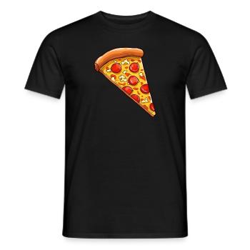 Pizzaliebhaber Küche Pizzastück für Pizzaesser - Männer T-Shirt - Schwarz - Vorne - AI Model Male 178 light (178cm)