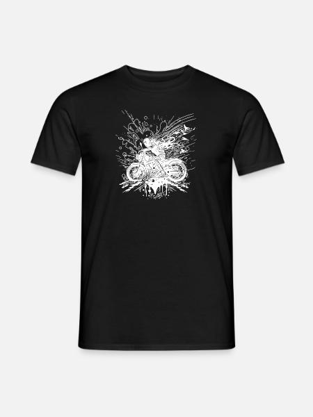 Moto tout-terrain style Splash Biker - T-shirt homme - noir