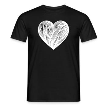 Elegantes Tattoo Herz - Männer T-Shirt - Schwarz - Vorne - AI Model Male 178 light (178cm)