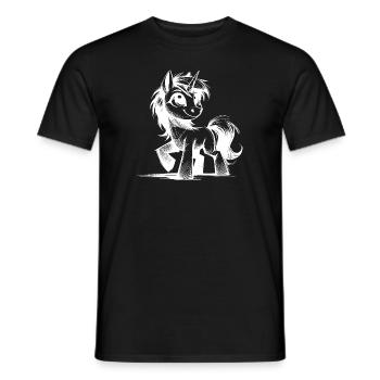 Croquis au crayon magique de licorne magique - T-shirt homme - noir - Devant - AI Model Male 178 light (178cm)
