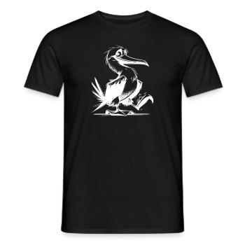 Enfants Bluefoot Boobies Funny Pencil Sketch - T-shirt homme - noir - Devant - AI Model Male 178 light (178cm)