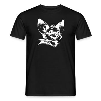 Lachende Fledermaus Baby Vampir Zeichnung - Männer T-Shirt - Schwarz - Vorne - AI Model Male 178 light (178cm)