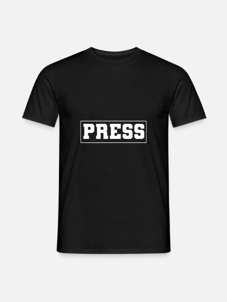 Author Press (Media) - Men's T-Shirt - black