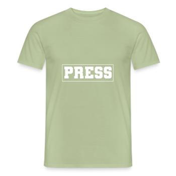 Author Press (Media) - Men's T-Shirt - sage - Front - AI Model Male 178 light (178cm)