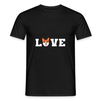 Corgi - T-shirt homme - noir - Devant - AI Model Male 178 light (178cm)