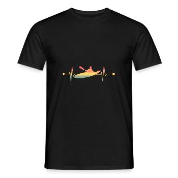 Kayaking Kayaking Heartbeat - Men's T-Shirt - black - Front - AI Model Male 178 light (178cm)