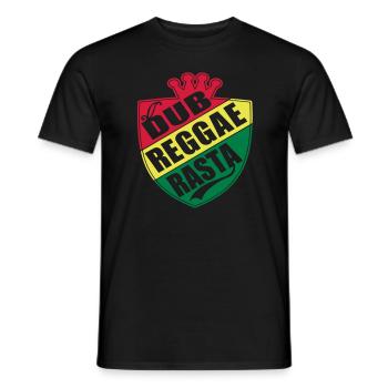 dub reggae rasta - T-shirt homme - noir - Devant - AI Model Male 178 light (178cm)