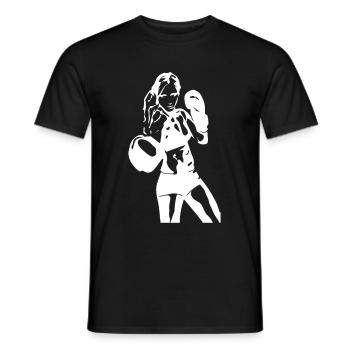 boxer - Men's T-Shirt - black - Front - AI Model Male 178 light (178cm)