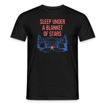Dormez sous une couverture d’étoiles Camping Couples - T-shirt homme - noir - Devant - AI Model Male 178 light (178cm)