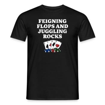 Feindre des flops & Jongler rocks Poker Drôle De Poker - T-shirt homme - noir - Devant - AI Model Male 178 light (178cm)