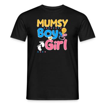 Pink or Blue Mumsy t’aime la meilleure maman de tous les temps - T-shirt homme - noir - Devant - AI Model Male 178 light (178cm)