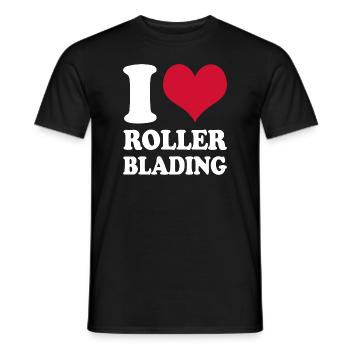 I Love Rollerblading - Men's T-Shirt - black - Front - AI Model Male 178 light (178cm)