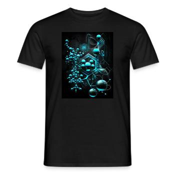 AI Art | Futuristic Chemistry - Männer T-Shirt - Schwarz - Vorne - AI Model Male 178 light (178cm)