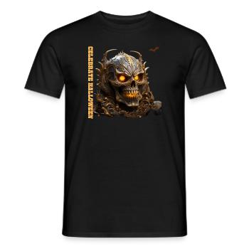 Déguisement tête de mort d'Halloween - T-shirt homme - noir - Devant - AI Model Male 178 light (178cm)