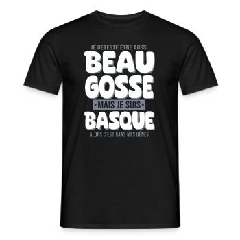 Beau gosse Basque cadeau homme basquais - T-shirt homme - noir - Devant - AI Model Male 178 light (178cm)