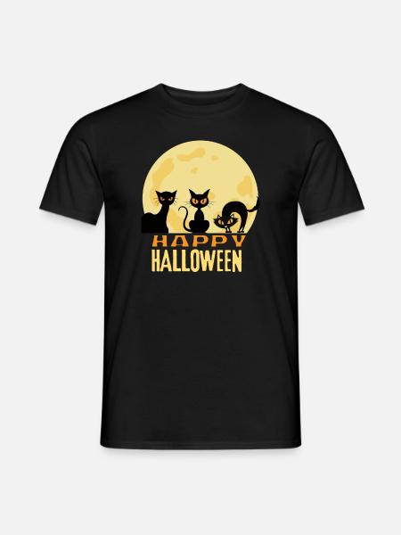 Happy Halloween - Männer T-Shirt - Schwarz