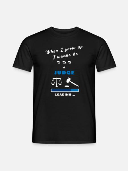 Richter auf Schwarz - Männer T-Shirt - Schwarz