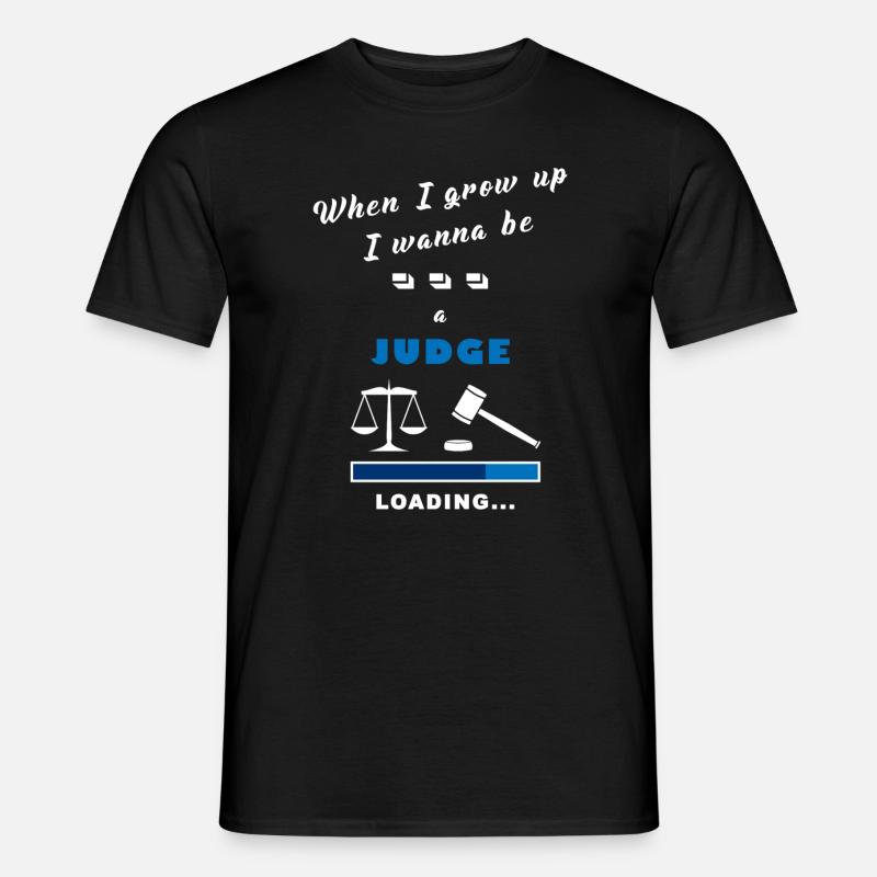 Richter auf Schwarz - Männer T-Shirt - Schwarz