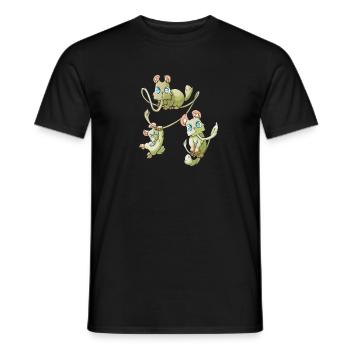 Beards in the air - Men's T-Shirt - black - Front - AI Model Male 178 light (178cm)