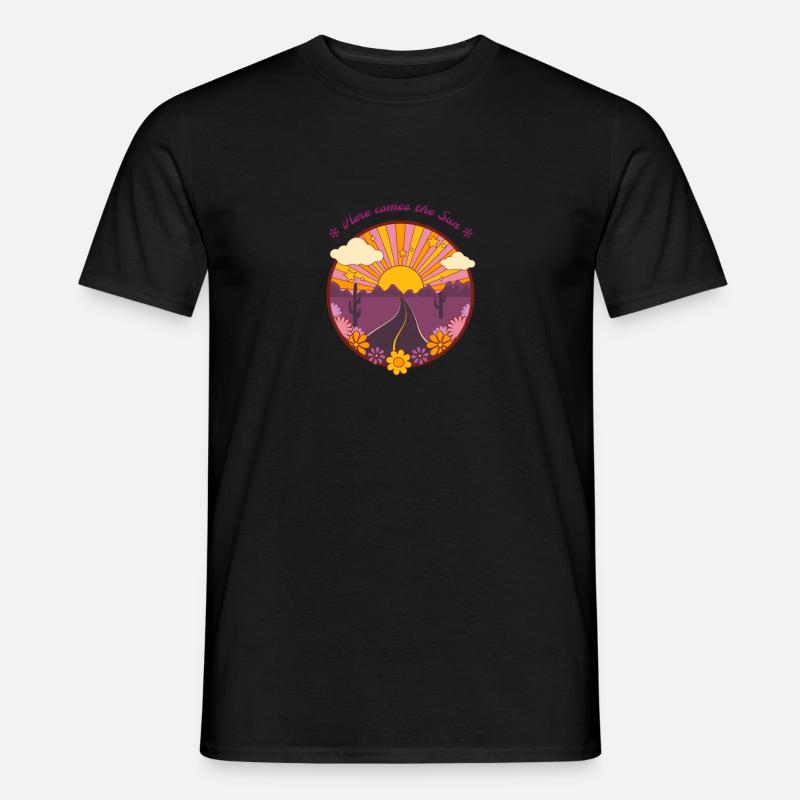 Here comes the sun - Männer T-Shirt - Schwarz