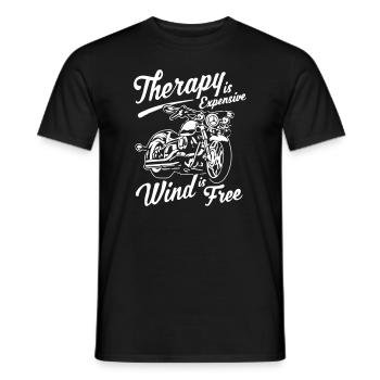 Funny Biker Motorcycle Rider - Men's T-Shirt - black - Front - AI Model Male 178 light (178cm)