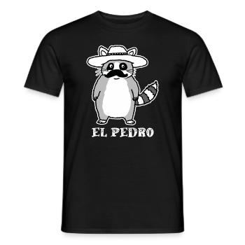 Raccoon El Pedro - Men's T-Shirt - black - Front - AI Model Male 178 light (178cm)