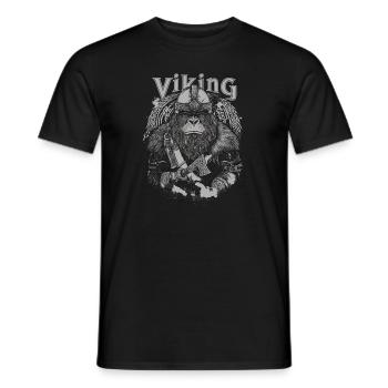 Vikings Viking Viking Monkey Gorilla Ape - Men's T-Shirt - black - Front - AI Model Male 178 light (178cm)