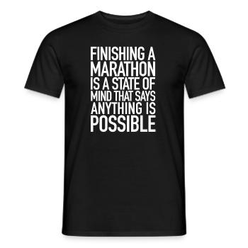 Terminer un marathon | Marathoniens, courant - T-shirt homme - noir - Devant - AI Model Male 178 light (178cm)