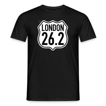 London 26.2 Miles | Marathon marathon runners running - Men's T-Shirt - black - Front - AI Model Male 178 light (178cm)