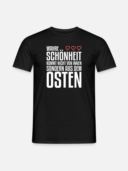 Wahre Schönheit kommt aus dem Osten | Ossi - Männer T-Shirt - Schwarz