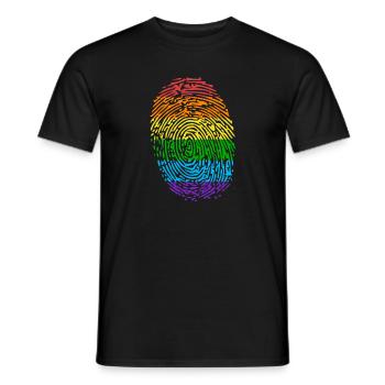 Gay Fingerprint | Gay Pride, Gay, LGBT - Men's T-Shirt - black - Front - AI Model Male 178 light (178cm)