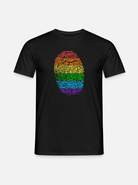 Gay Fingerprint | Gay Pride, Gay, LGBT - Men's T-Shirt - black