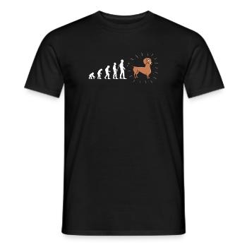 Evolution Dachshund Dog Dogs Fun Fun - Men's T-Shirt - black - Front - AI Model Male 178 light (178cm)