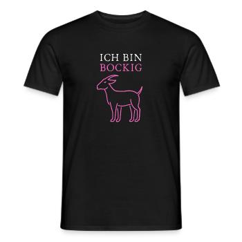 Ich bin BOCKIG! - Männer T-Shirt - Schwarz - Vorne - AI Model Male 178 light (178cm)