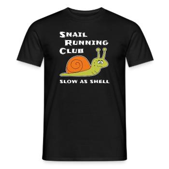 Joggen Laufen Sport Schnecke Running Geschenk Fun - Männer T-Shirt - Schwarz - Vorne - AI Model Male 178 light (178cm)