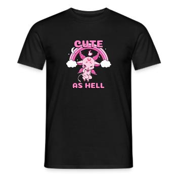 CUTE AS HELL Baphomet - T-shirt homme - noir - Devant - AI Model Male 178 light (178cm)