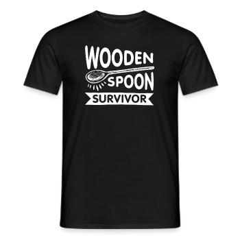 Survivant de la cuillère en bois - T-shirt homme - noir - Devant - AI Model Male 178 light (178cm)