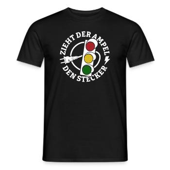Zieht der Ampel den Stecker - Spruch - Männer T-Shirt - Schwarz - Vorne - AI Model Male 178 light (178cm)