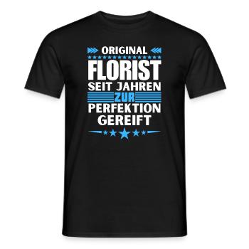 Florist matured to perfection - Men's T-Shirt - black - Front - AI Model Male 178 light (178cm)