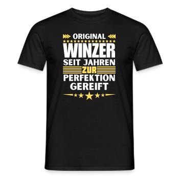 Winemakers matured to perfection - Men's T-Shirt - black - Front - AI Model Male 178 light (178cm)