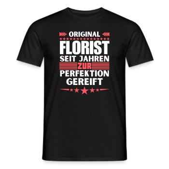 Florist matured to perfection - Men's T-Shirt - black - Front - AI Model Male 178 light (178cm)