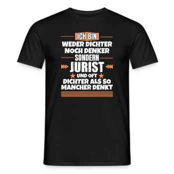 Neither poet nor thinker, but lawyer - Men's T-Shirt - black - Front - AI Model Male 178 light (178cm)