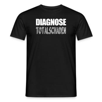 Diagnose Totalschaden - Männer T-Shirt - Schwarz - Vorne - AI Model Male 178 light (178cm)