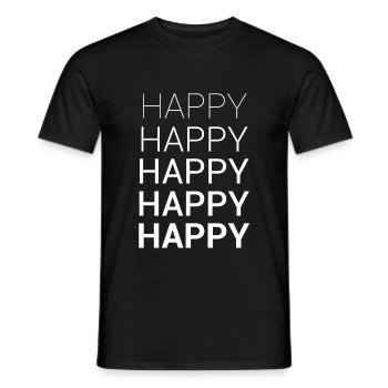 HEUREUX - T-shirt homme - noir - Devant - AI Model Male 178 light (178cm)