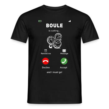 Boule is calling - T-shirt homme - noir - Devant - AI Model Male 178 light (178cm)