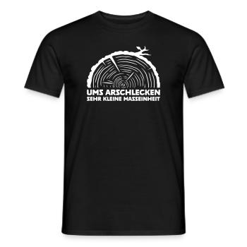 Ums arschlecken sehr kleine Masseinheit weiß - Männer T-Shirt - Schwarz - Vorne - AI Model Male 178 light (178cm)
