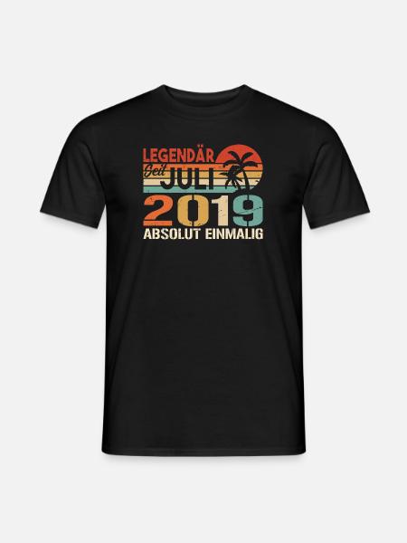 2019 Juli Geboren im Juli 2019 - Männer T-Shirt - Schwarz