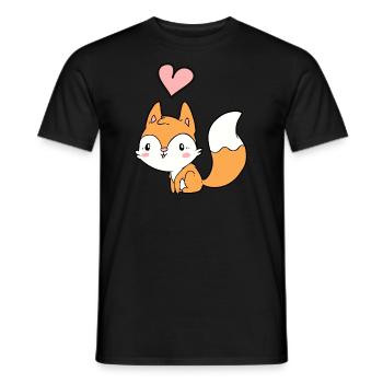 Fuchs - Männer T-Shirt - Schwarz - Vorne - AI Model Male 178 light (178cm)